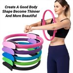 Pilates Ring Yoga Fitness Double Handled Exercise Circle Gym Resistance Wheel