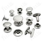Single/Double Cap Rivets Studs Leather Craft Repair Tubular Stud For Shoe Bag