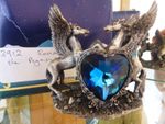 Myth & Magic 3912 - Romancing the Pegasus - Rare Tudor Mint Heart Crystal & Box