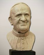 POPE FRANCISCO BUST 8" SCULPTURE Bergoglio Papa FRANCIS Vatican Christianity art