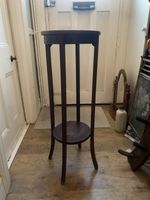  Antique Edwardian Mahogany Two Tier Jardiniere Stand To Restore