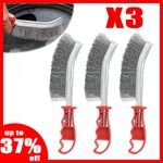 3X Heavy Duty Wire Hand Brush Stainless Steel Bristles Rust Paint Metal Removal