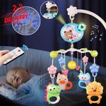 Baby Musical Crib Bed Bell Cot Mobile Stars Dreams Light Nusery Lullaby Toy New