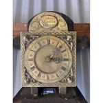 30hr Wall Clock, The Arched Brass Dial Measuring 6" & Signed Edward Moore, Oxon,