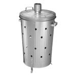 LARGE 90LTR INCINERATOR FIRE BIN GALVANISED GARDEN BURNING RUBBISH TRASH