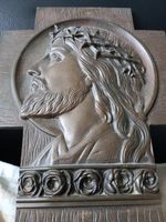 1940's M. Thomas French Bronze Plaque Jesus Bust Large Size