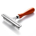 Wood Carpet Groomer Rake Metal Shag Rug Rake New Carpet Rake  Home Accessories
