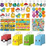 110Pcs Pokemon Party Favors Pokemon Party Supplies Pikachu Party Candy Gift Bags
