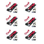 6pcs PCIE Riser 1X to 16X GPU Card USB3.0 Cable Graphics Extender Bitcoin Mining