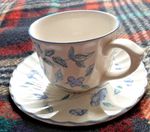 vintage replacement spares BHS BRISTOL BLUE CUP  & SAUCERS vgc