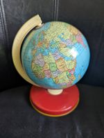Vintage Chad Valley 5 Inch Diameter Tin Metal Colour Desk Globe VGC