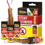 8-32 Fly Insect Catcher Paper Sticky Glue Trap Killer Bug Strong Roll Tape Strip