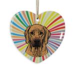 Rhodesian Ridgeback Heart Ornament - Ceramic