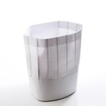 10x 7" White Paper Chef Hat, Chef Headwear, Disposable Catering Caps, Catering