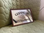 Vintage Small Guinness Extra Stout Advertisement Mirror Bar Pub Man Cave