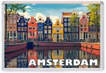 Amsterdam - Holland - 96 x 67mm Jumbo Fridge Magnet Fun Artistic Gift Present