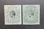 Kenya Uganda Tanganyika KGV SG53/53b 1r Black/Green -Both Shades MINT - CAT £11