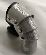 Articulated Armour Knight Ring Norse Symbols Celtic Patterns-Handmade in the UK