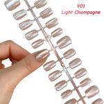 Press On Nails Short Almond Square Oval 30 Tips French False Nail With Glue Tabs
