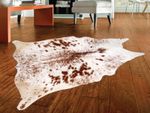 100% Genuine Cow hide Rug Area Carpet Skin Leather 15.99 sq.feet (49"x47") A 228