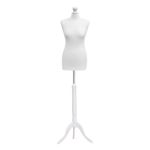 Female UK Size 8/10 White Tailors Mannequin  For Dressmakers with white Tripod