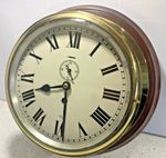 Large  Vintage Ships Bulkhead Clock, FW Elliot- London, with Subsidiary Dial