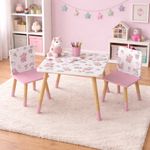 Child's Peppa Pig Themed Table and 2 Chairs Set, 18 Months to 6 Years