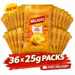 Walkers Hot Honey Crisps 36 x 25g Multipack Sweet & Spicy Chips Snack Bags Bulk