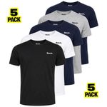 RRP £74.99 - Bench Josh 5 Pack Mens Cotton Crew Neck Short Sleeve T-shirts