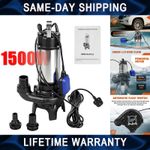 Submersible Dirty Water Pump Grinder Sewage Deep Well Septic Flood Sewage Sump