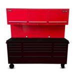 CRYTEC Pro Cab Top Pegboard 3 Cupboard TO FIT 72" Red Stainless Steel Tool Box