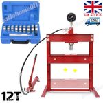 12 Ton Hydraulic Shop Press Heavy Duty Garage Hydraulic Press & 10 Brearing Bush