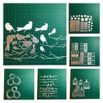 French Garden Die Sets - Birds Flowers Windows Shutters Sprigs Wreath Birdcages