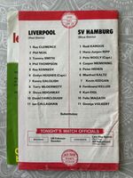 Liverpool v Hamburg SV 1977 European Super Cup Programme