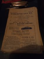 Worcester City v Boston Utd 1958/59  Reasonable Condition