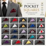 Men's Luxury Pocket Square | Elegant Suit Handkerchief Wedding Party Formal Wear