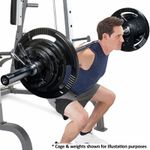 MARCY 7ft Olympic Solid Steel Weight Training Bar with Spring Clips RRP £119.00