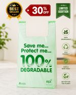 Bag Market 100 x Large Heavy Duty 100% Degradable Carrier Bags 11 x 17 x 21