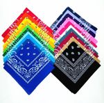 BANDANA PAISLEY NECK HEAD SCARF 100% COTTON UNISEX MIXED COLOURS/PATTERNS