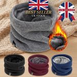 UK Thermal Fleece Snood Neck Warmer Cycling Scarf Warm Winter Ski For Men Women