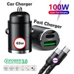 Fast Car Charger 2 USB Port For iPhone Samsung Cigarette Lighter Socket Adapter