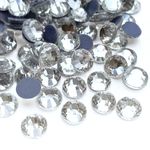 Clear Crystal Hotfix Rhinestones Iron On Glass Flat Back Diamante Gems DIY