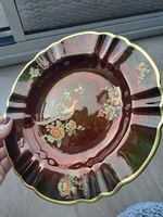 Vintage Carlton Ware Rouge Royale Red Lustre Bowl Bird & Flowers Decoratiob