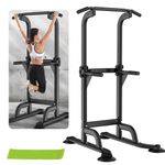 Power Tower Pull up Chinning Dip Station Knee Raise Press Ups Gym Workout Stand