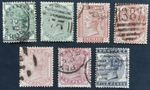 GB QV 1880-1 SG164-9 complete set of seven including both ½d and 2d stamps, VGU
