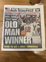 Tom Brady OLD MAN WINNER New York Post Super Bowl LV 2021