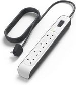 Belkin 4 Way/4 Plug 2 m Surge Protection Extension Lead Strip, White 4 plugs 