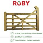 5 Bar Wooden Ranch Style Driveway Gates Pressure Treated Sawn Timber