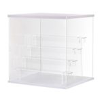4 Tier Acrylic Clear LED Light Display Case COLLECTIBLES FIGURES Cube Show Box