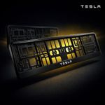 Single Tesla Number Plate Frame Surround Holder UK Road legal